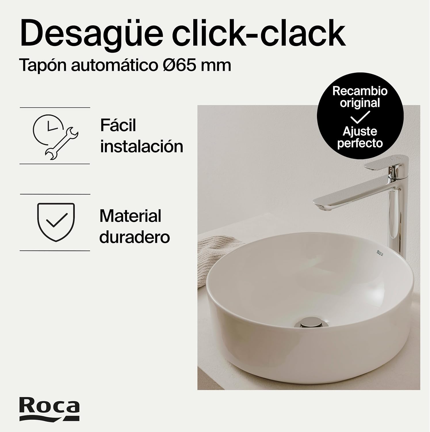 Roca - Válvula Lavabos/Bidés Aqua A505400000 - BricoandPool