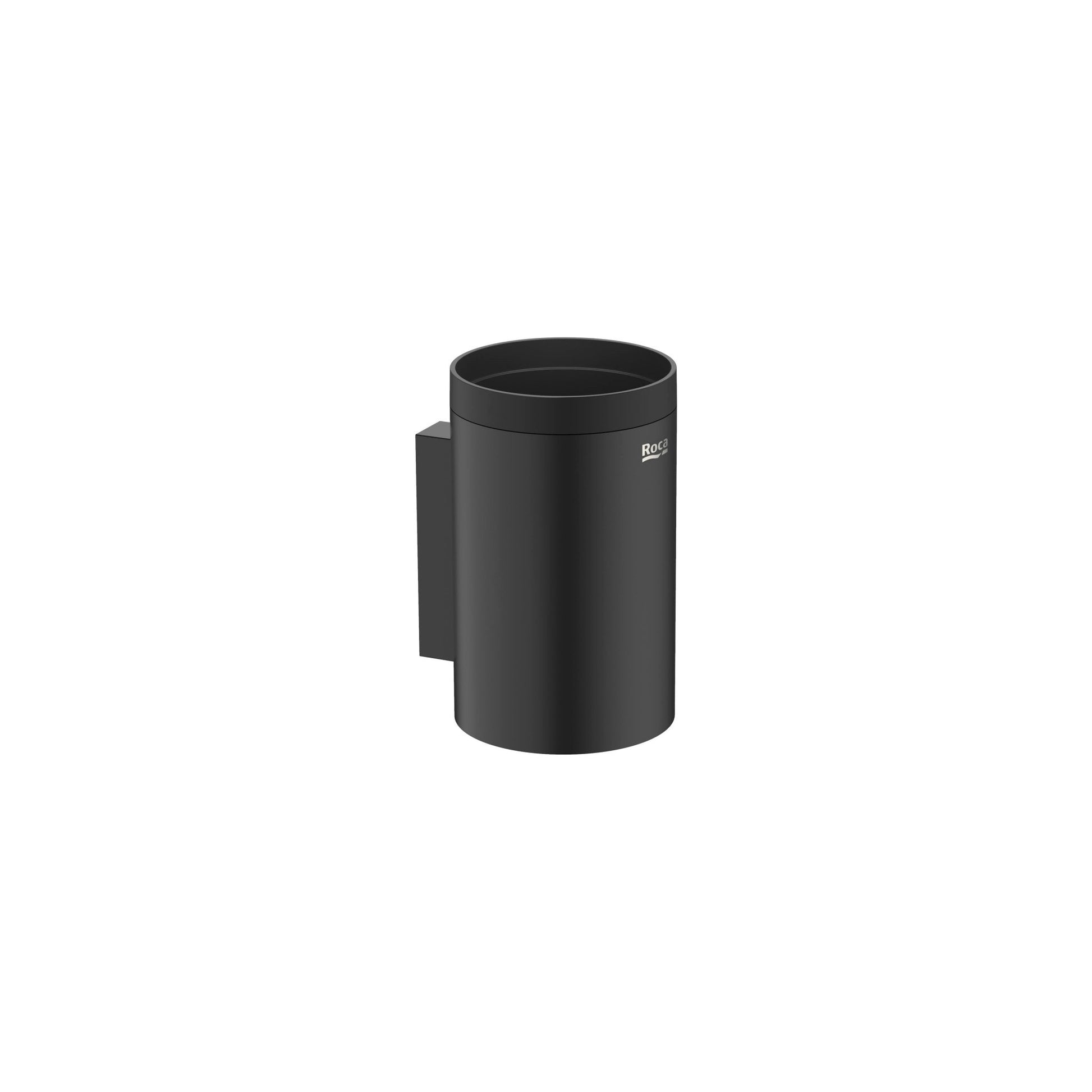 Roca - Vaso de pared Hotels Round Negro Mate A817595C40 - BricoandPool