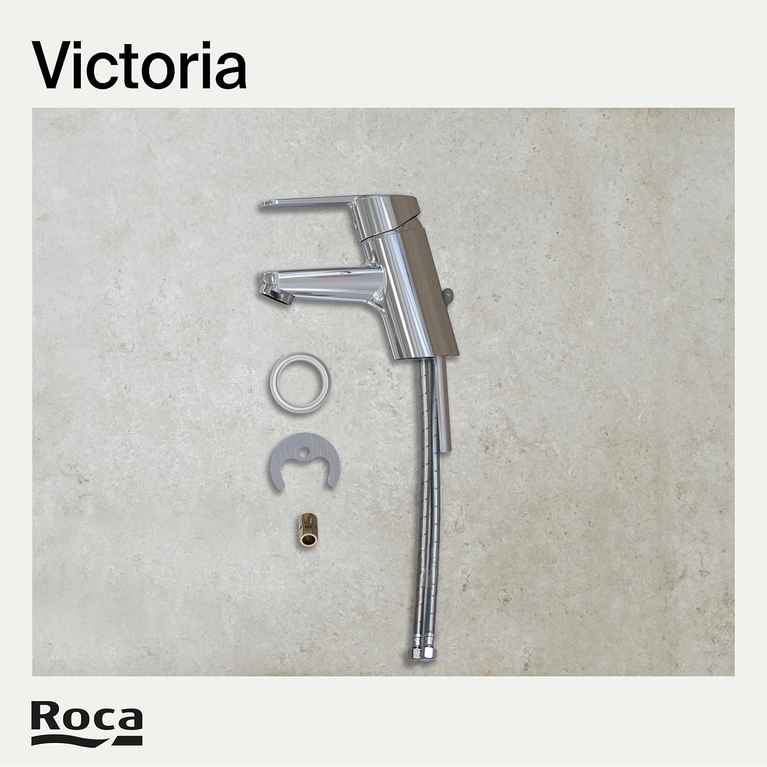 Roca - Victoria grifería para lavabo con enganche para cadenilla A5A3125C00 - BricoandPool