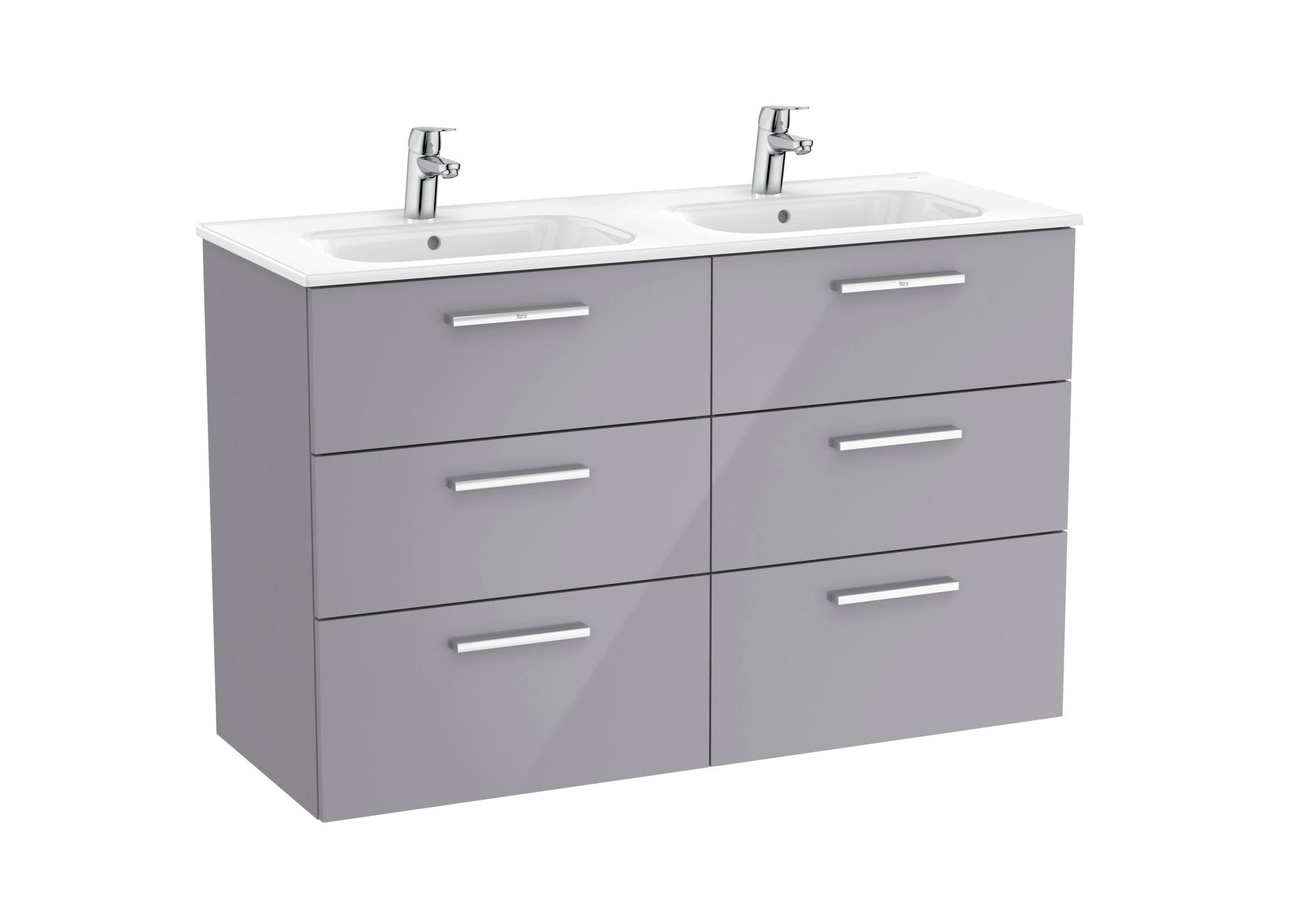 Roca - Victoria Mueble base Unik de seis cajones y lavabo doble - BricoandPool