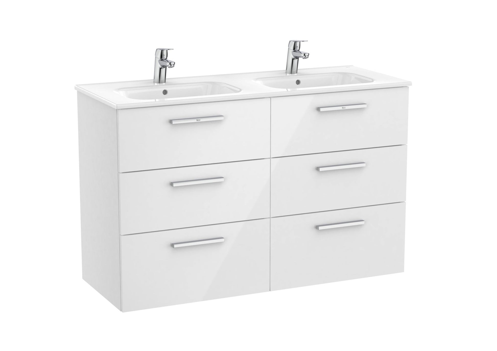 Roca - Victoria Mueble base Unik de seis cajones y lavabo doble - BricoandPool