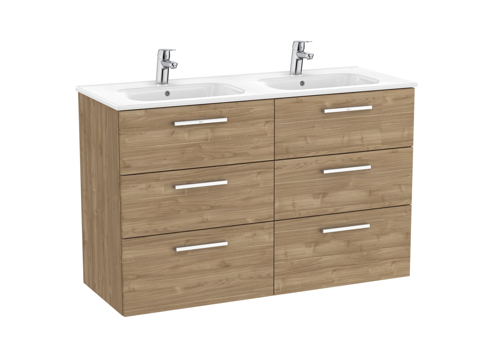 Roca - Victoria Mueble base Unik de seis cajones y lavabo doble - BricoandPool