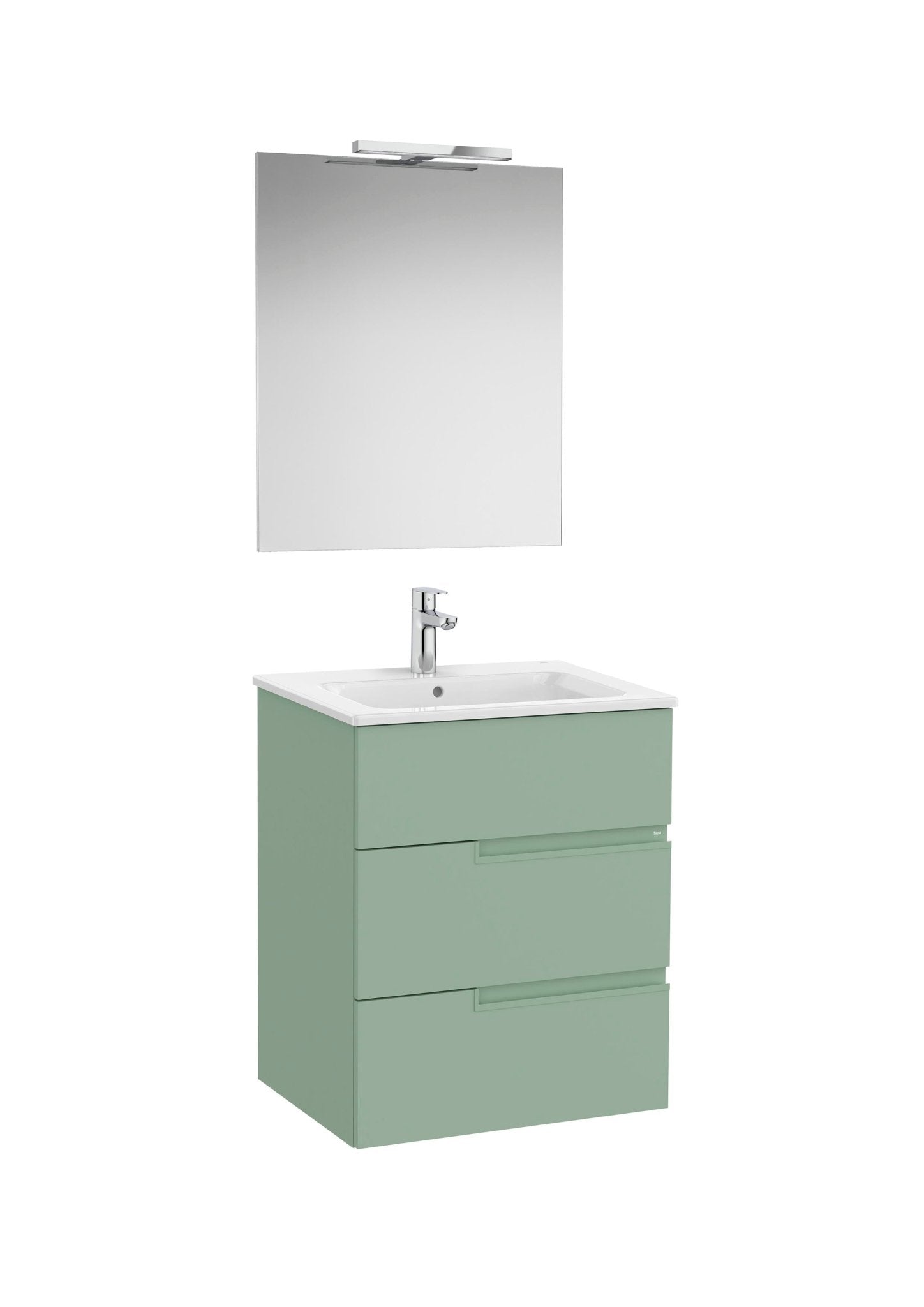 Roca - Victoria - N Mueble base Pack de tres cajones, lavabo, espejo y aplique LED Starlight - BricoandPool