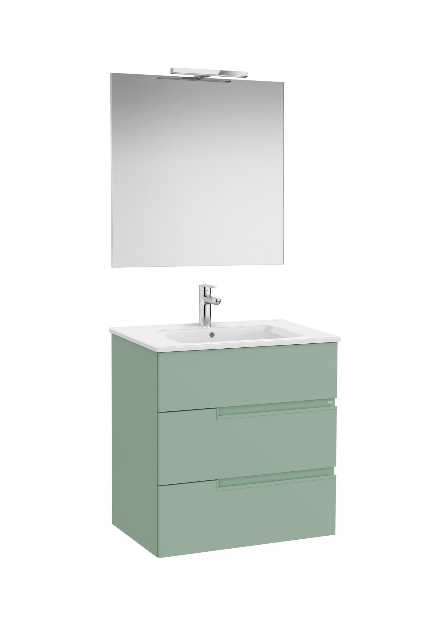 Roca - Victoria - N Mueble base Pack de tres cajones, lavabo, espejo y aplique LED Starlight - BricoandPool