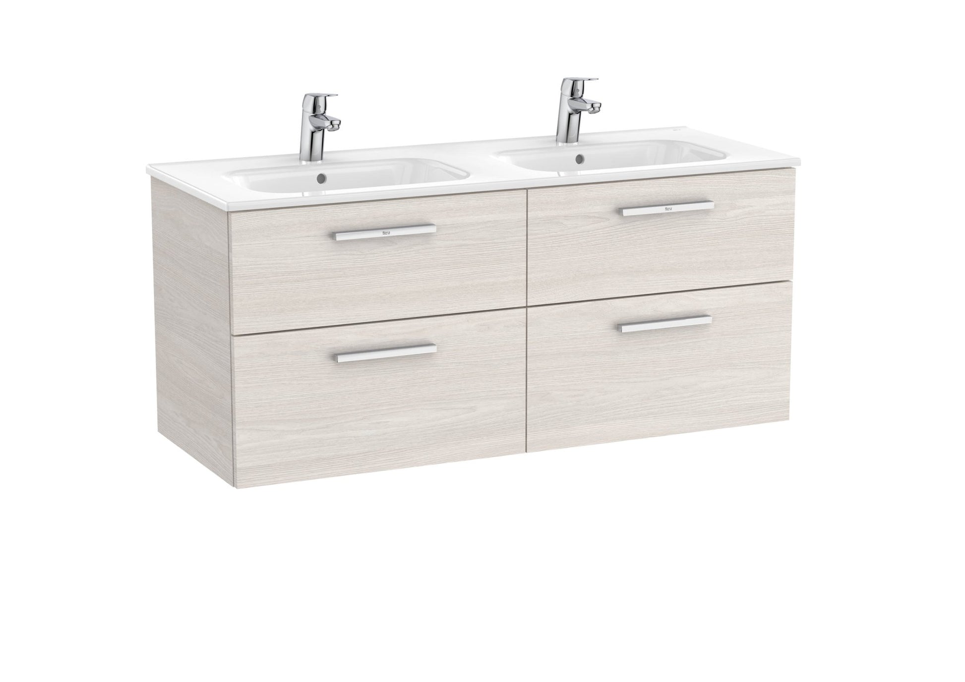 Roca - Victoria - N Mueble base Unik de cuatro cajones y lavabo doble - BricoandPool