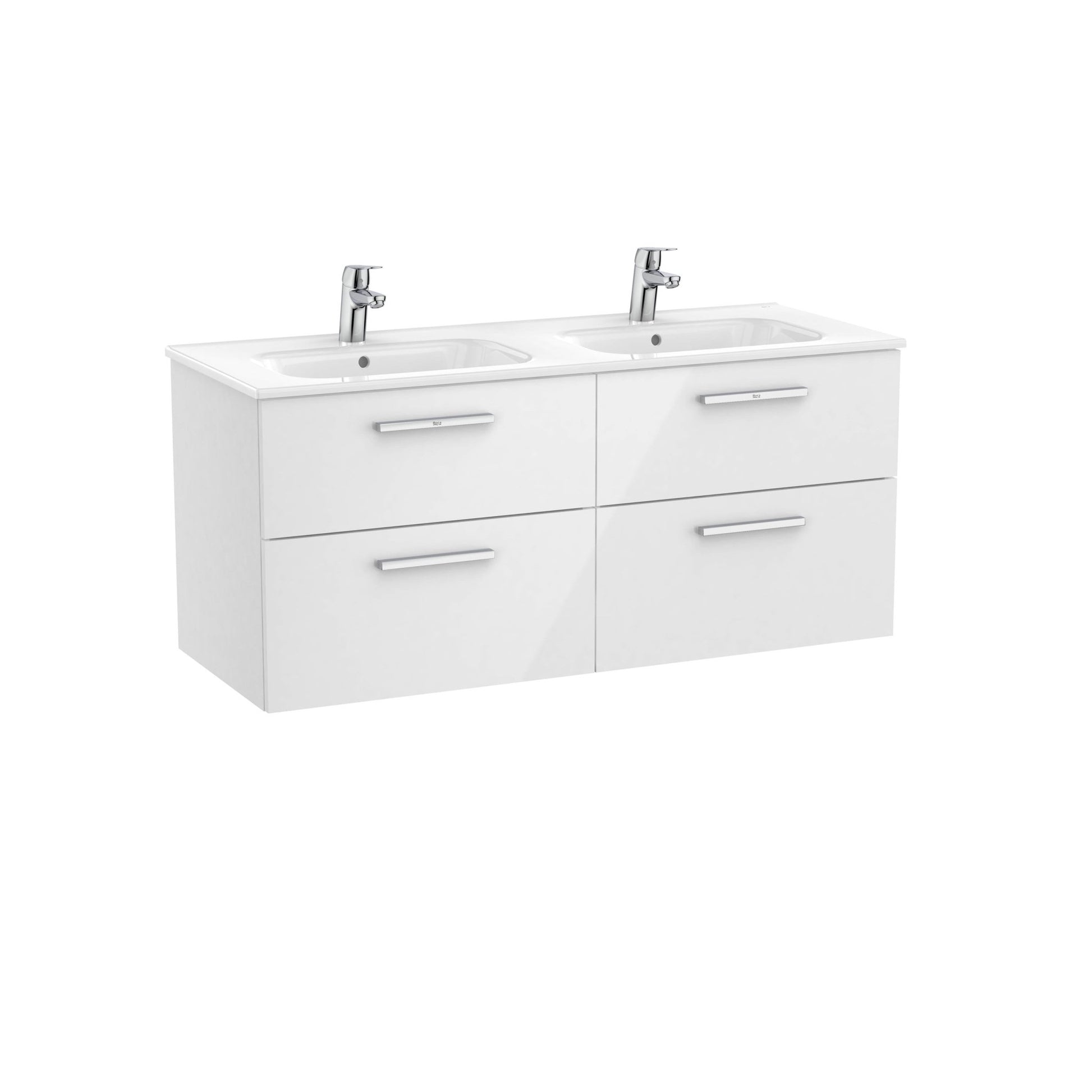 Roca - Victoria - N Mueble base Unik de cuatro cajones y lavabo doble - BricoandPool
