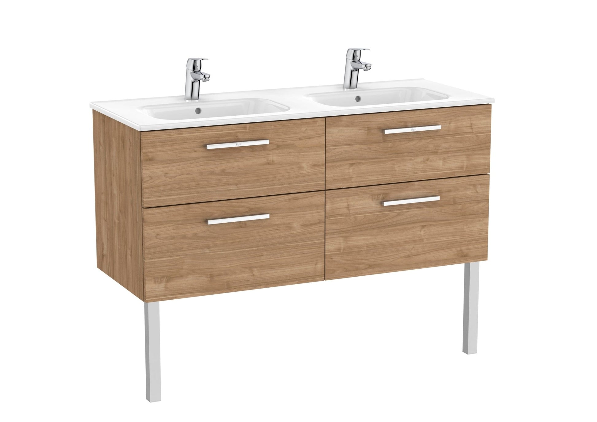 Roca - Victoria - N Mueble base Unik de cuatro cajones y lavabo doble - BricoandPool