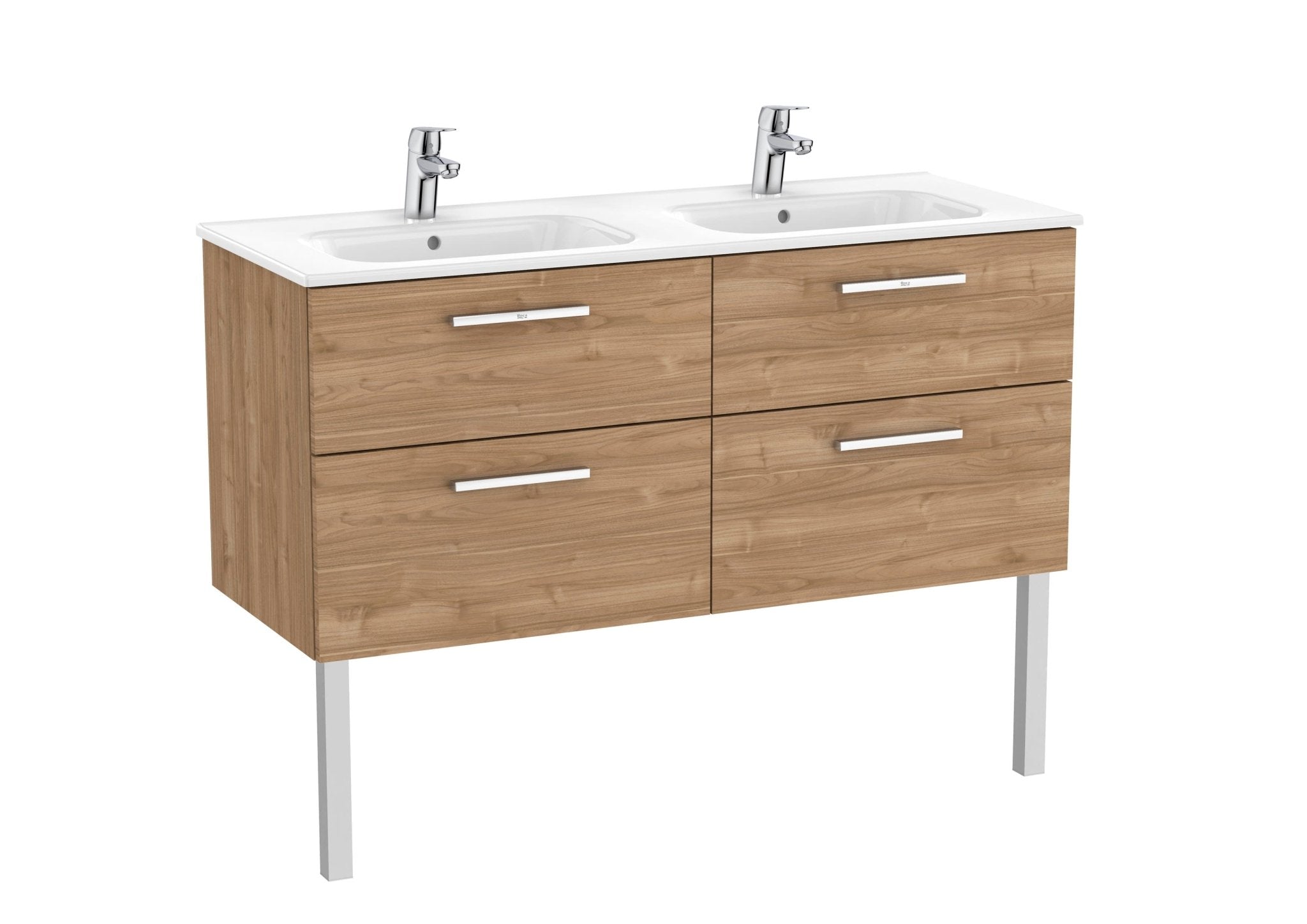 Roca - Victoria - N Mueble base Unik de cuatro cajones y lavabo doble - BricoandPool