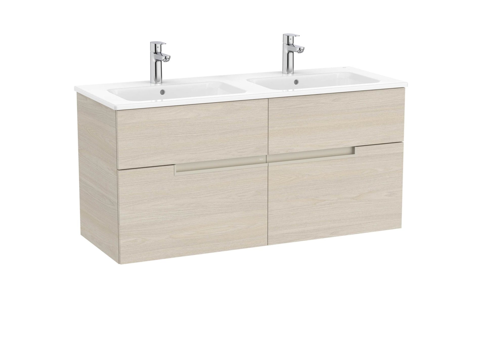 Roca - Victoria - N Mueble base Unik de cuatro cajones y lavabo doble - BricoandPool