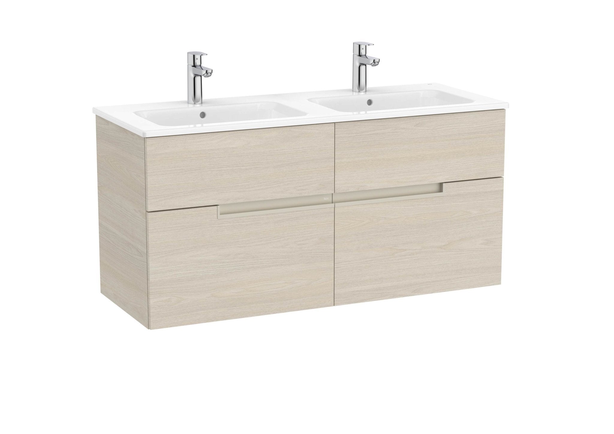 Roca - Victoria - N Mueble base Unik de cuatro cajones y lavabo doble - BricoandPool