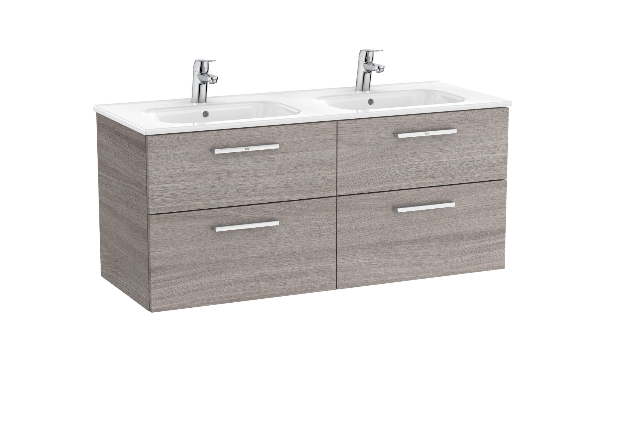 Roca - Victoria - N Mueble base Unik de cuatro cajones y lavabo doble - BricoandPool