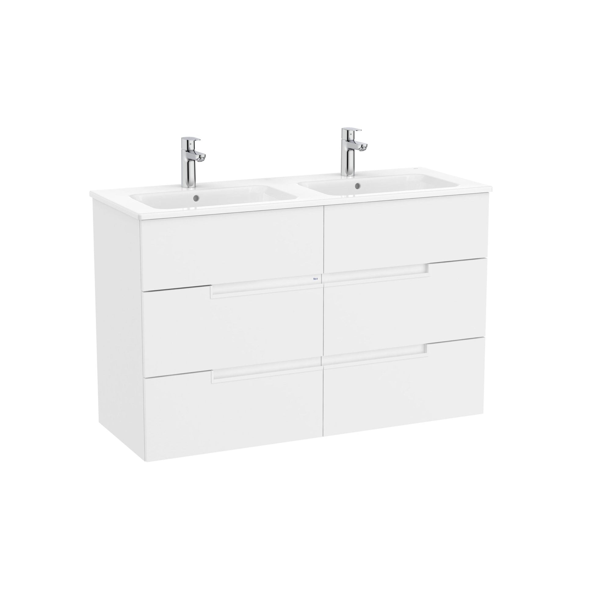 Roca - Victoria - N Mueble base Unik de seis cajones y lavabo doble - BricoandPool
