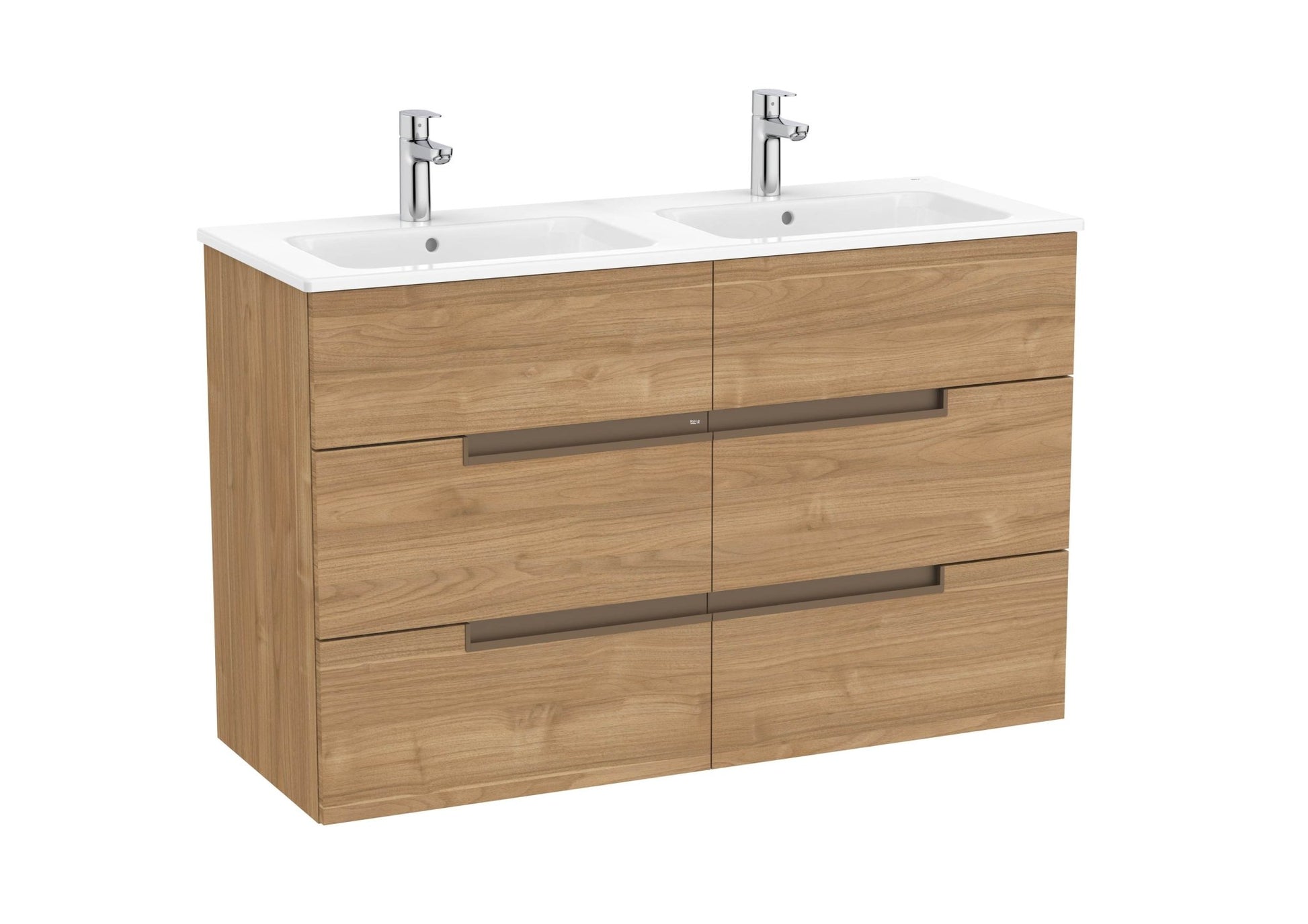 Roca - Victoria - N Mueble base Unik de seis cajones y lavabo doble - BricoandPool