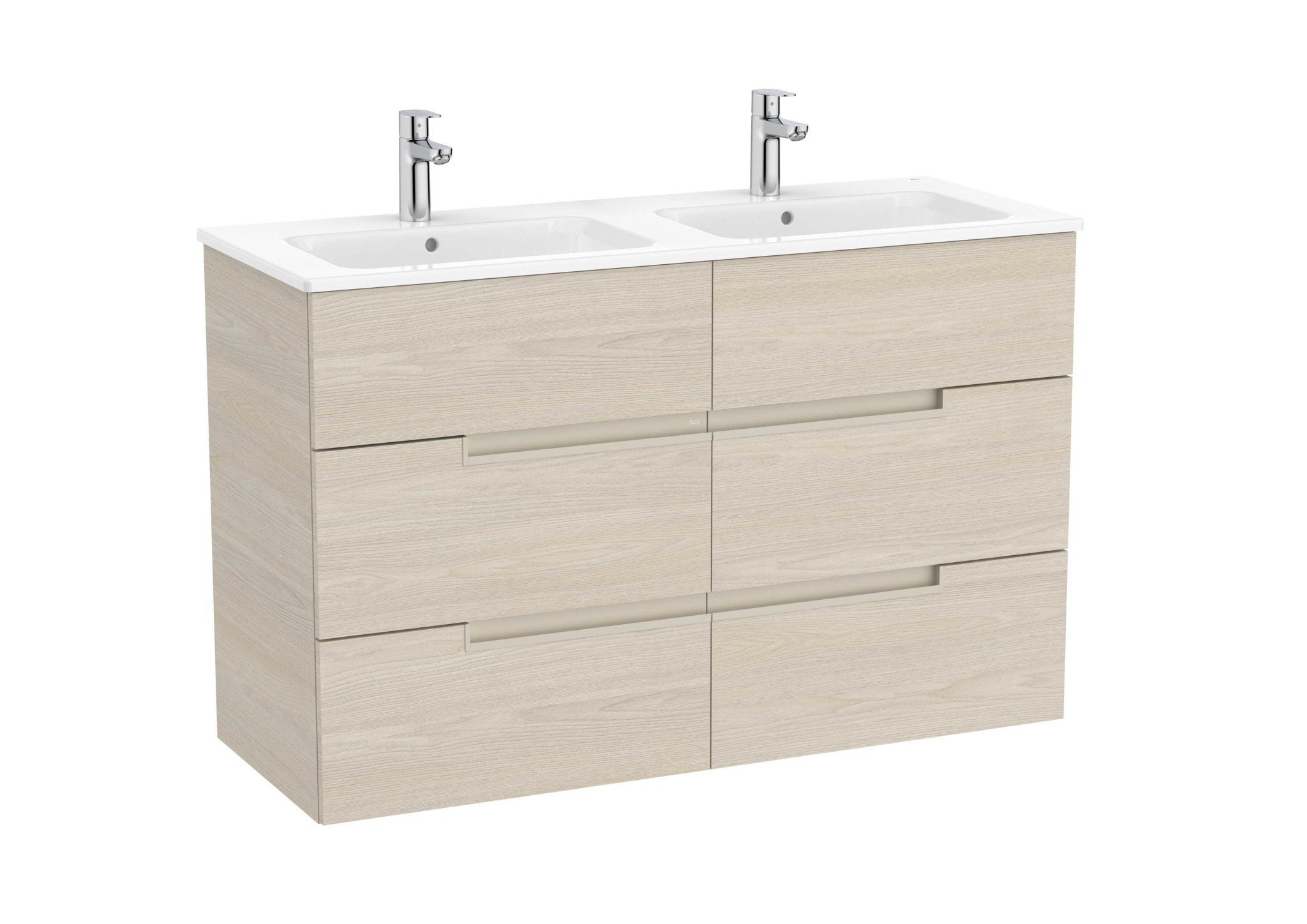 Roca - Victoria - N Mueble base Unik de seis cajones y lavabo doble - BricoandPool