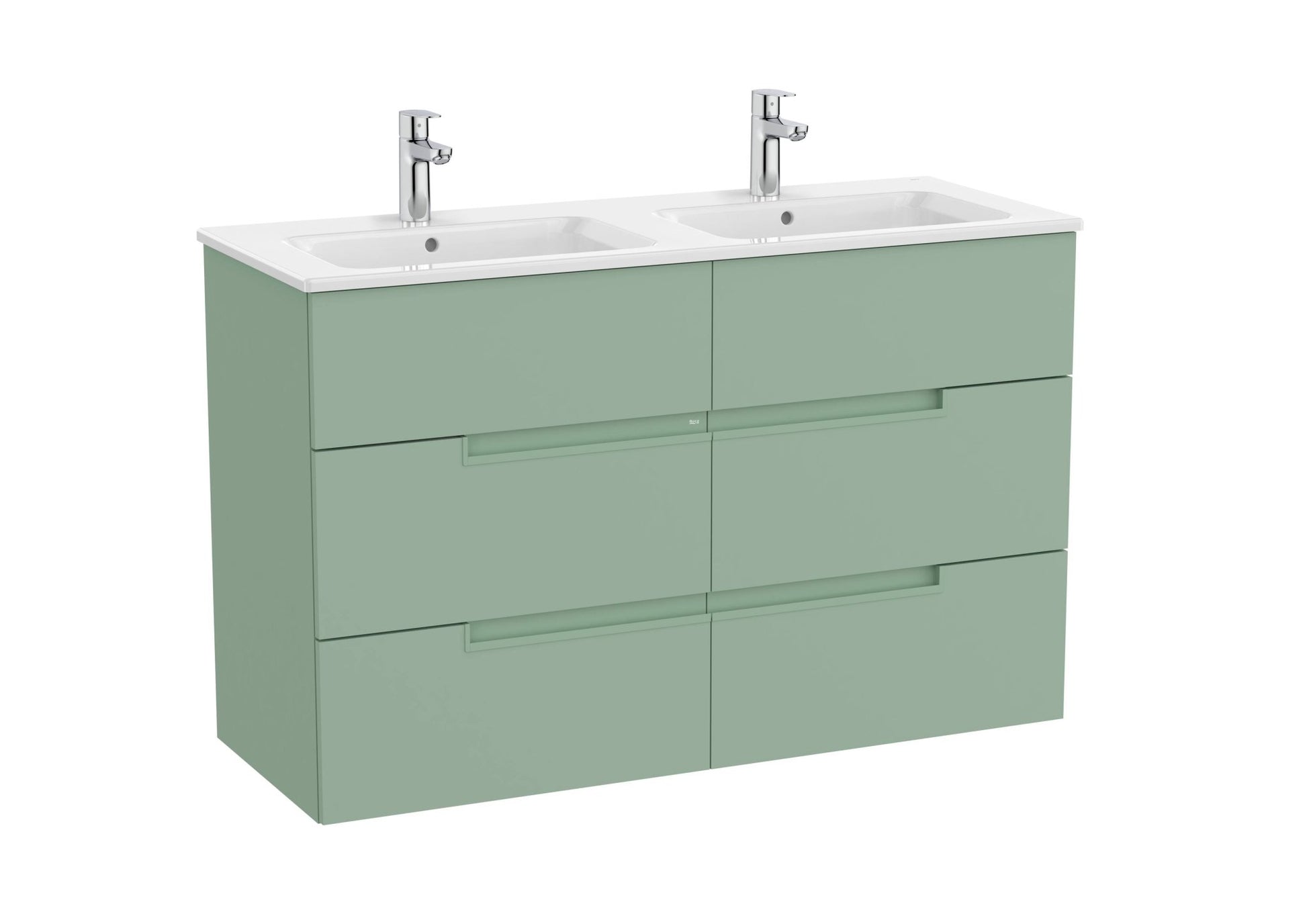 Roca - Victoria - N Mueble base Unik de seis cajones y lavabo doble - BricoandPool