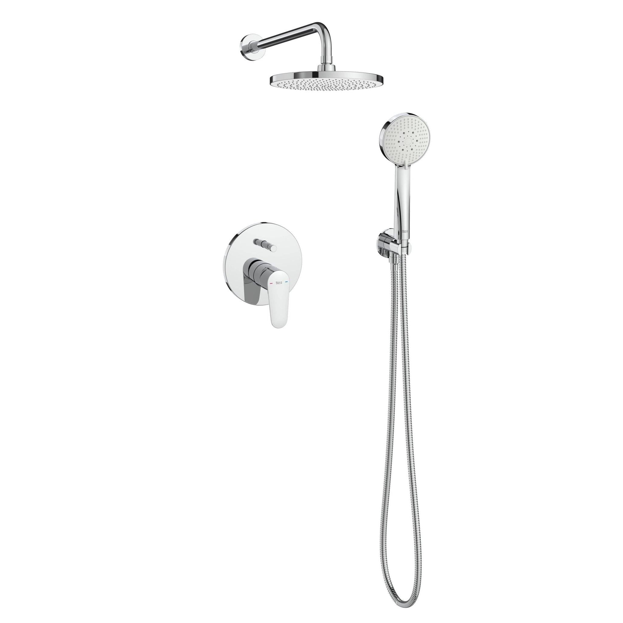Roca - Victoria Plus pack empotrado monomando para baño - ducha, cromado A5D184FC00. - BricoandPool
