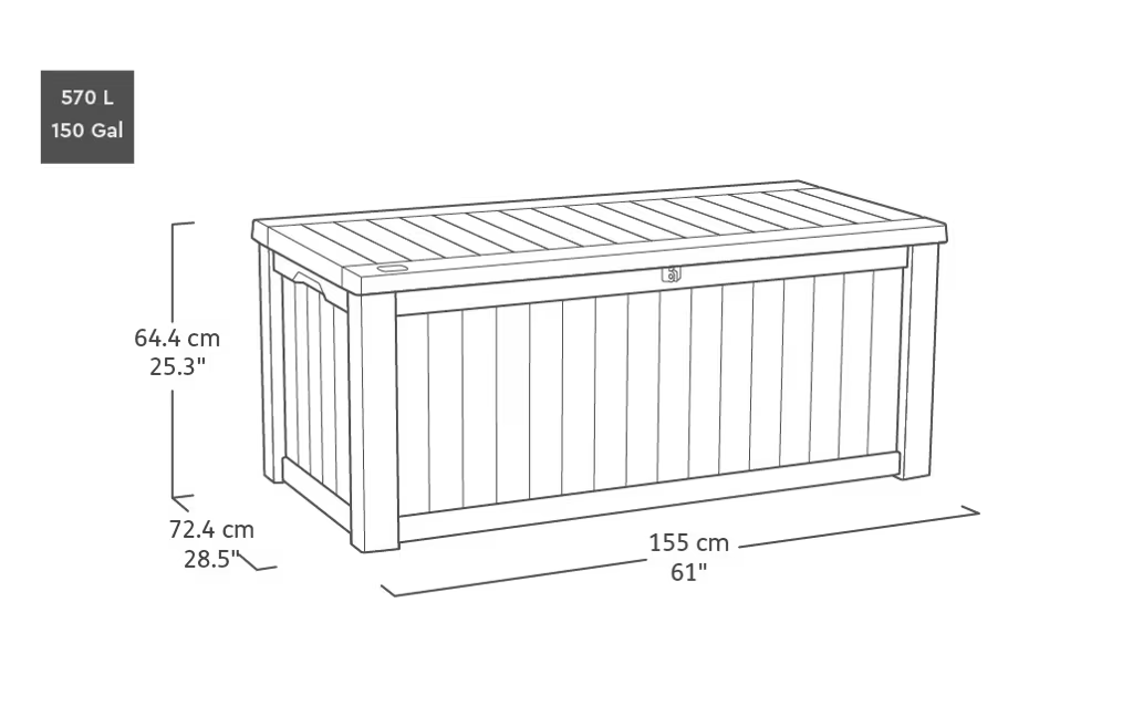 Keter - Coffre d'extérieur Rockwood marron