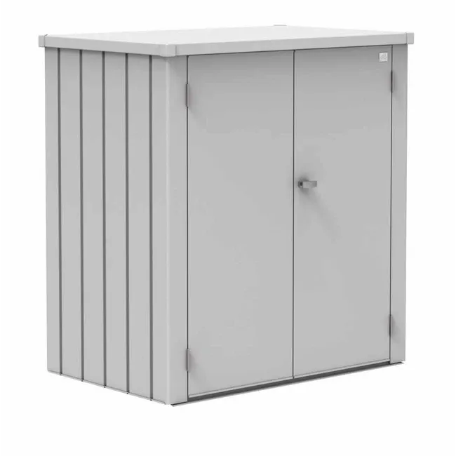 Biohort – Armoire d'extérieur Romeo idéale pour balcon et terrasse en couleur Argent métallisé