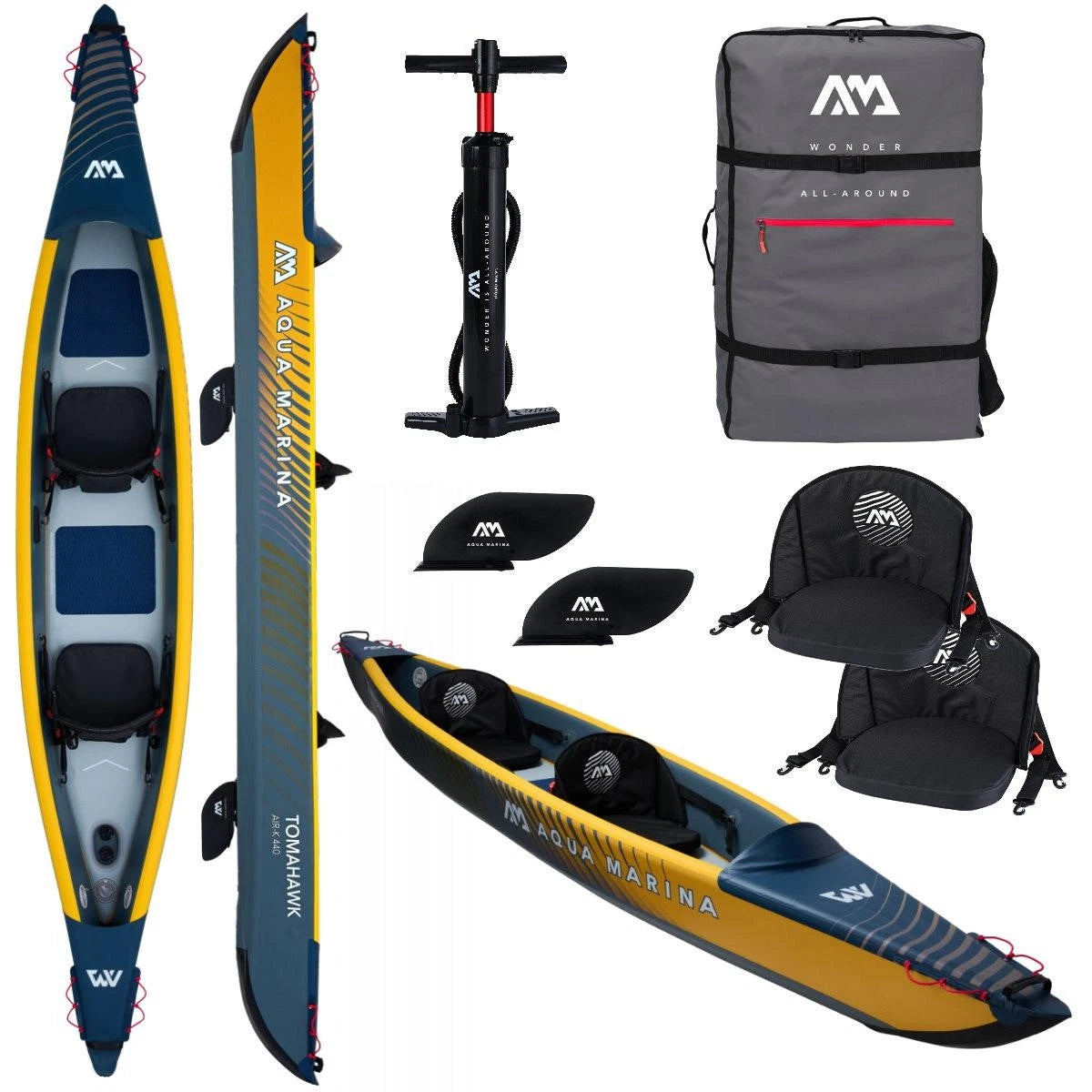 Aqua Marina - Tomahawk AIR-K 14'5" AIR-K 440 kayak hinchable 2 Plazas drop stitch