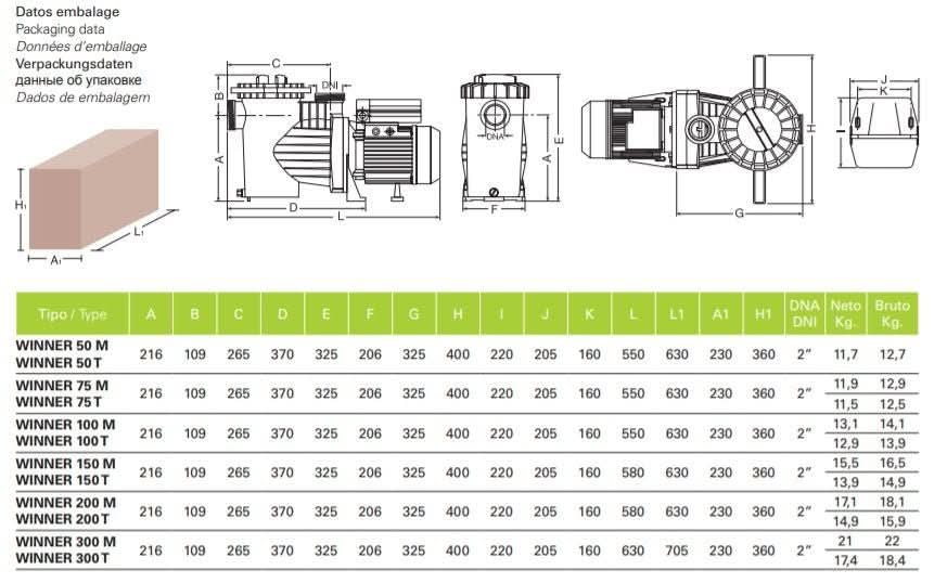 Saci - Bomba de piscina Winner - BricoandPool