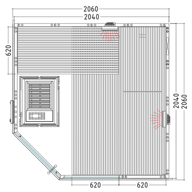 Sauna Alaska Corner Kombi 3/4 personas - BricoandPool
