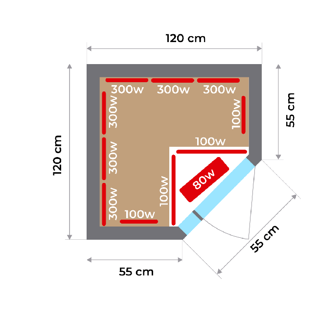 Sauna - Apollon Sauna de Infrarrojos 2/3 plazas - BricoandPool