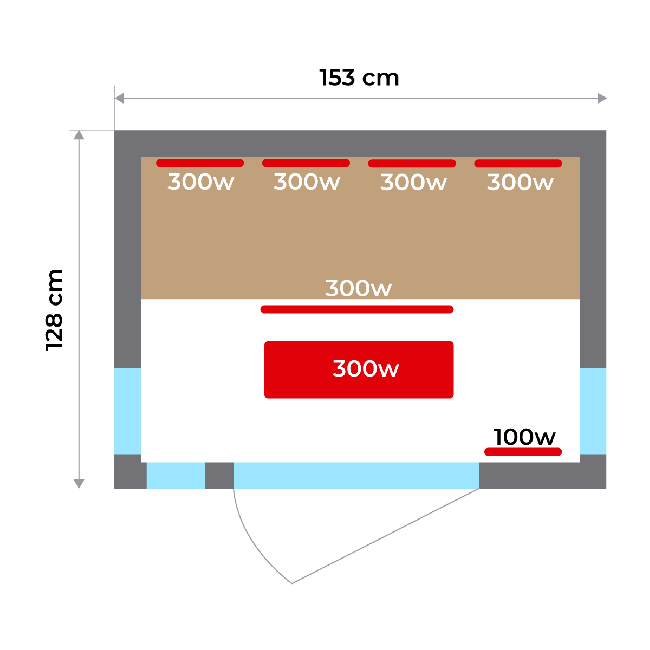 Sauna - Apollon Sauna de Infrarrojos 3 plazas - BricoandPool