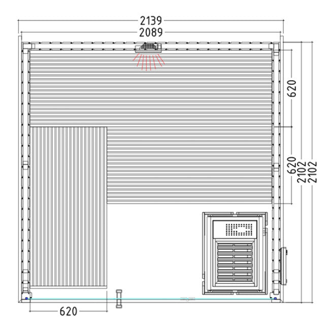 Sauna Panorama Large Kombi 3/4 personas - BricoandPool