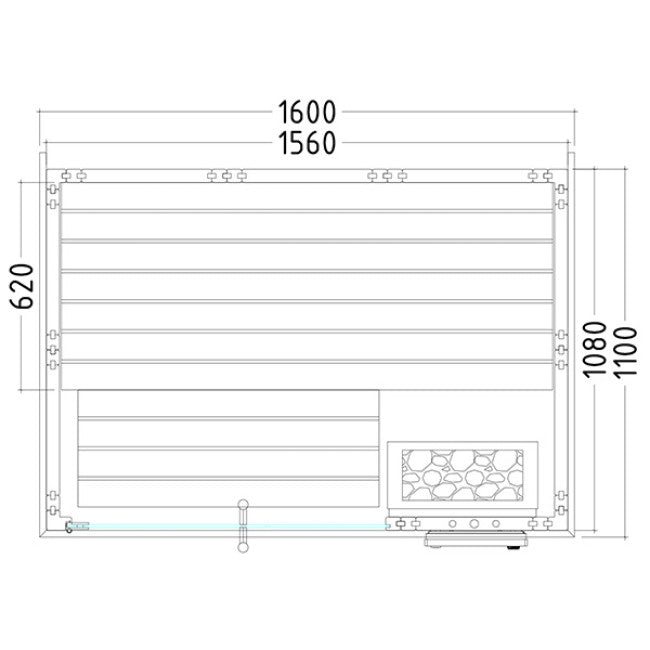 Sauna Vapor Alaska Mini 3/4 personas - BricoandPool