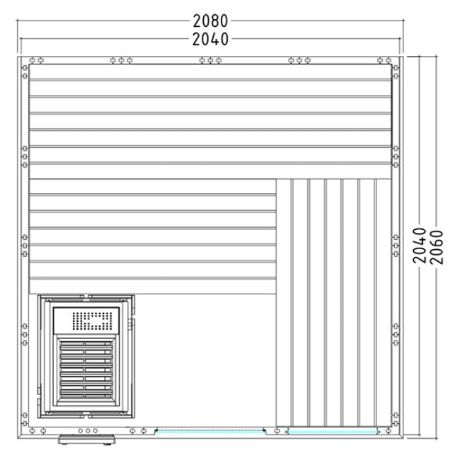 Sauna Vapor Komfort Large 3/4 personas - BricoandPool