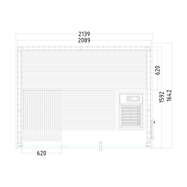 Sauna Vapor Panorama Small 3/4 personas - BricoandPool