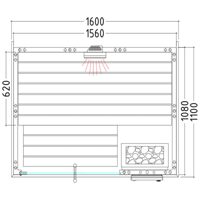 Sauna Vapor Polaris Large 3/4 personas - BricoandPool
