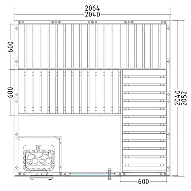 Sauna Vapor Wellfun Large 3/4 personas - BricoandPool