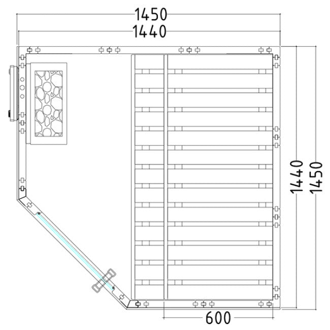 Sauna Vapor Wellfun Mini 1/2 personas - BricoandPool