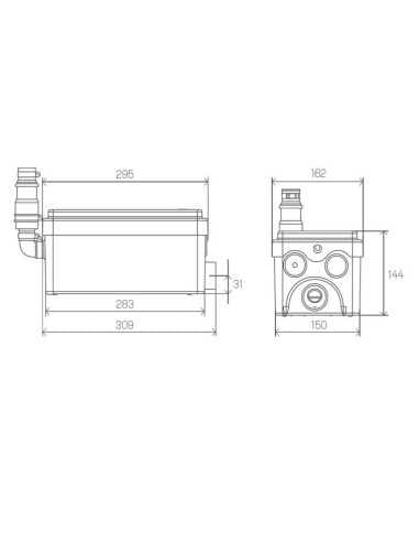 SFA Bombeador Sanitrit Sanishower aguas sucias - BricoandPool