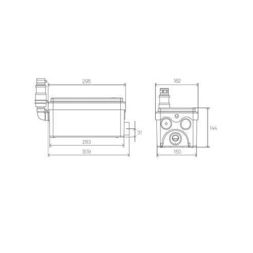 SFA Bombeador Sanitrit Sanishower aguas sucias - BricoandPool