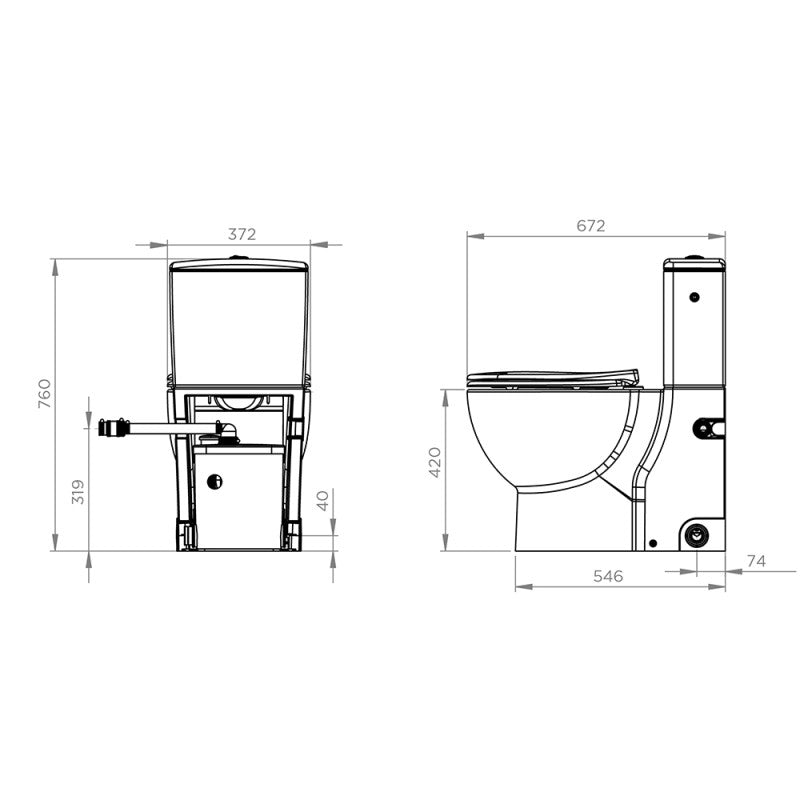 SFA - Triturador de baño Saniflush - BricoandPool