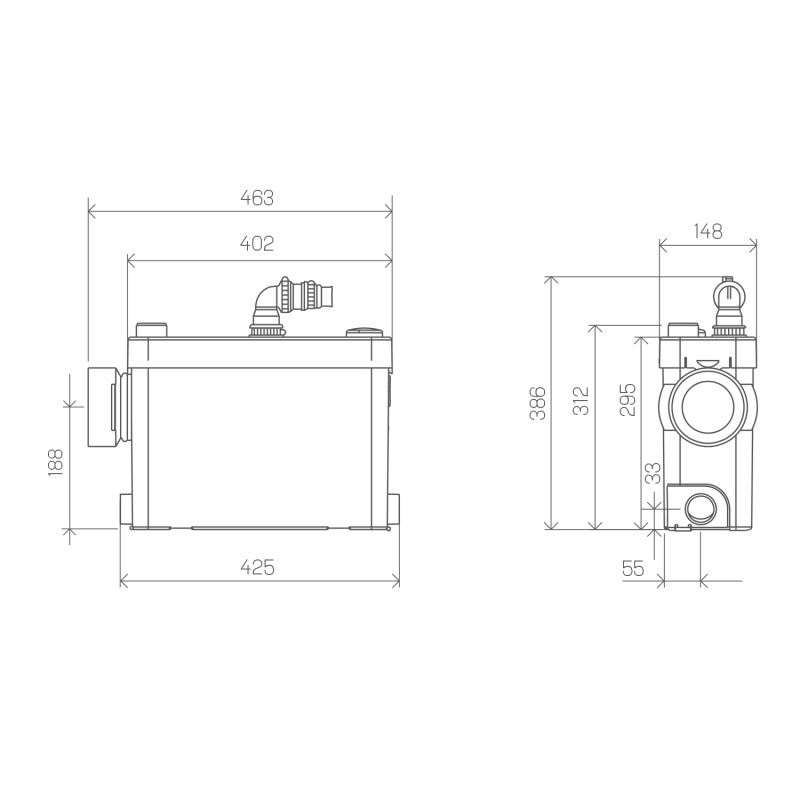 SFA - Triturador de baño Sanipack - BricoandPool