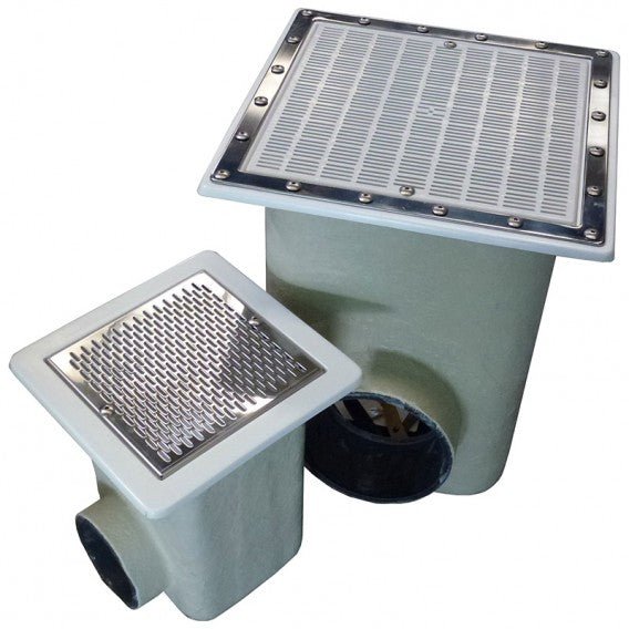 Sumidero Norm poliéster+fv rejilla inox piscina hormigón Astralpool - BricoandPool
