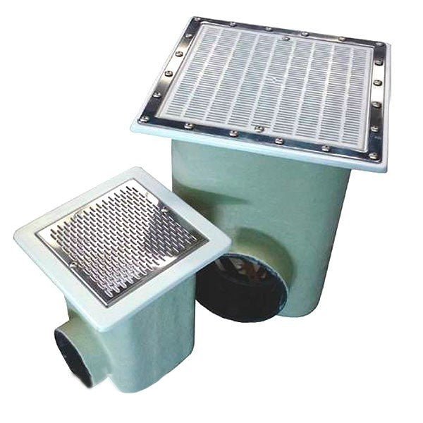 Sumidero Norm poliéster+fv rejilla inox piscina liner y prefabricada Astralpool - BricoandPool