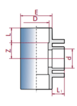 Te 90° reducida PVC - C PRESIÓN encolar hembra - BricoandPool