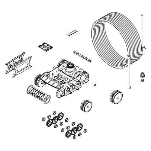 Zodiac - Bloque de tracción con motor y cable Zodiac TornaX R0767400 - BricoandPool